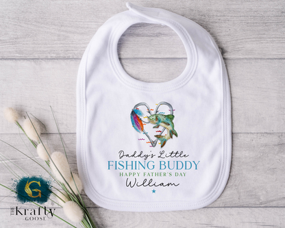Daddy's Little Fishing Buddy - T-Shirt - Vest - Sleepsuit Romper - Sweater