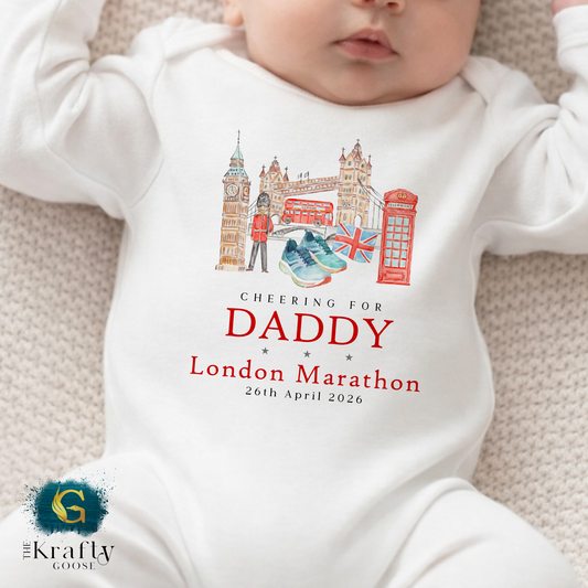 London Marathon Supporters T-Shirt - Vest - Sleepsuit Romper - Sweater