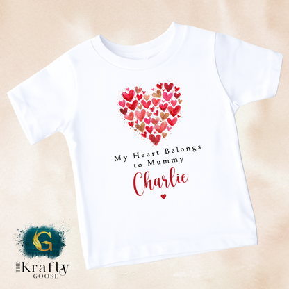 My Heart Belongs To Daddy / Mummy - Sleepsuit Romper - Vest - T-Shirt - Sweater