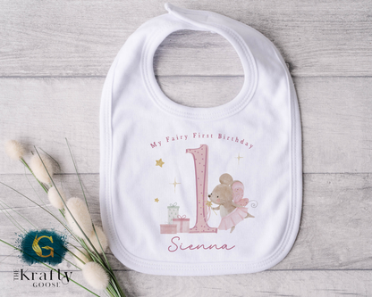 Fairy First Birthday - Vest, Romper, Bib, T-Shirt or Sweatshirt