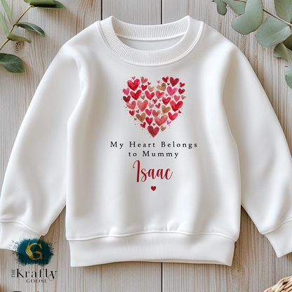 My Heart Belongs To Daddy / Mummy - Sleepsuit Romper - Vest - T-Shirt - Sweater