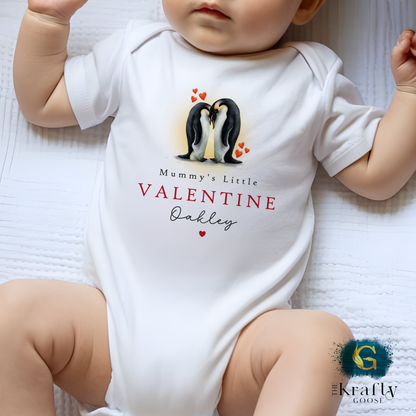 Our Little Valentine - Penguin - Sleepsuit Romper - Vest - T-Shirt - Sweater
