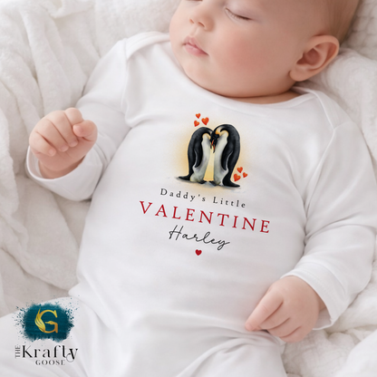 Our Little Valentine - Penguin - Sleepsuit Romper - Vest - T-Shirt - Sweater