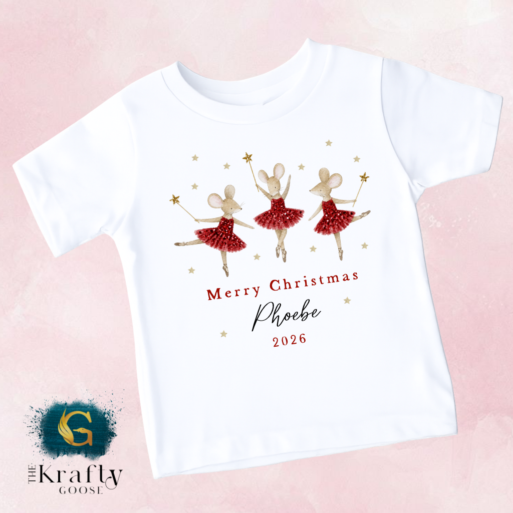 My First Christmas - Cute Ballerina Mouse Design
