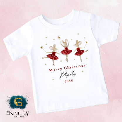 My First Christmas - Cute Ballerina Mouse Design
