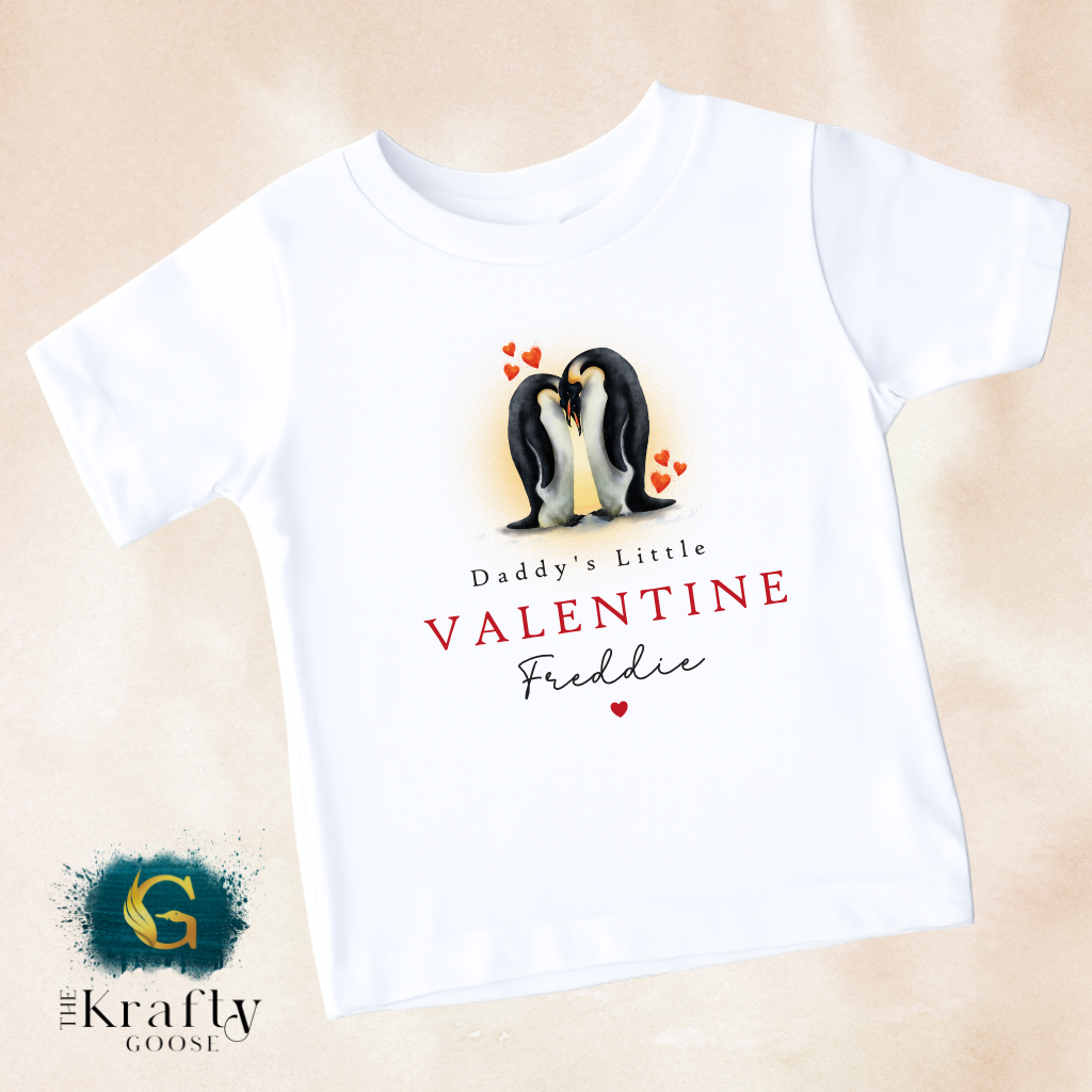 Our Little Valentine - Penguin - Sleepsuit Romper - Vest - T-Shirt - Sweater