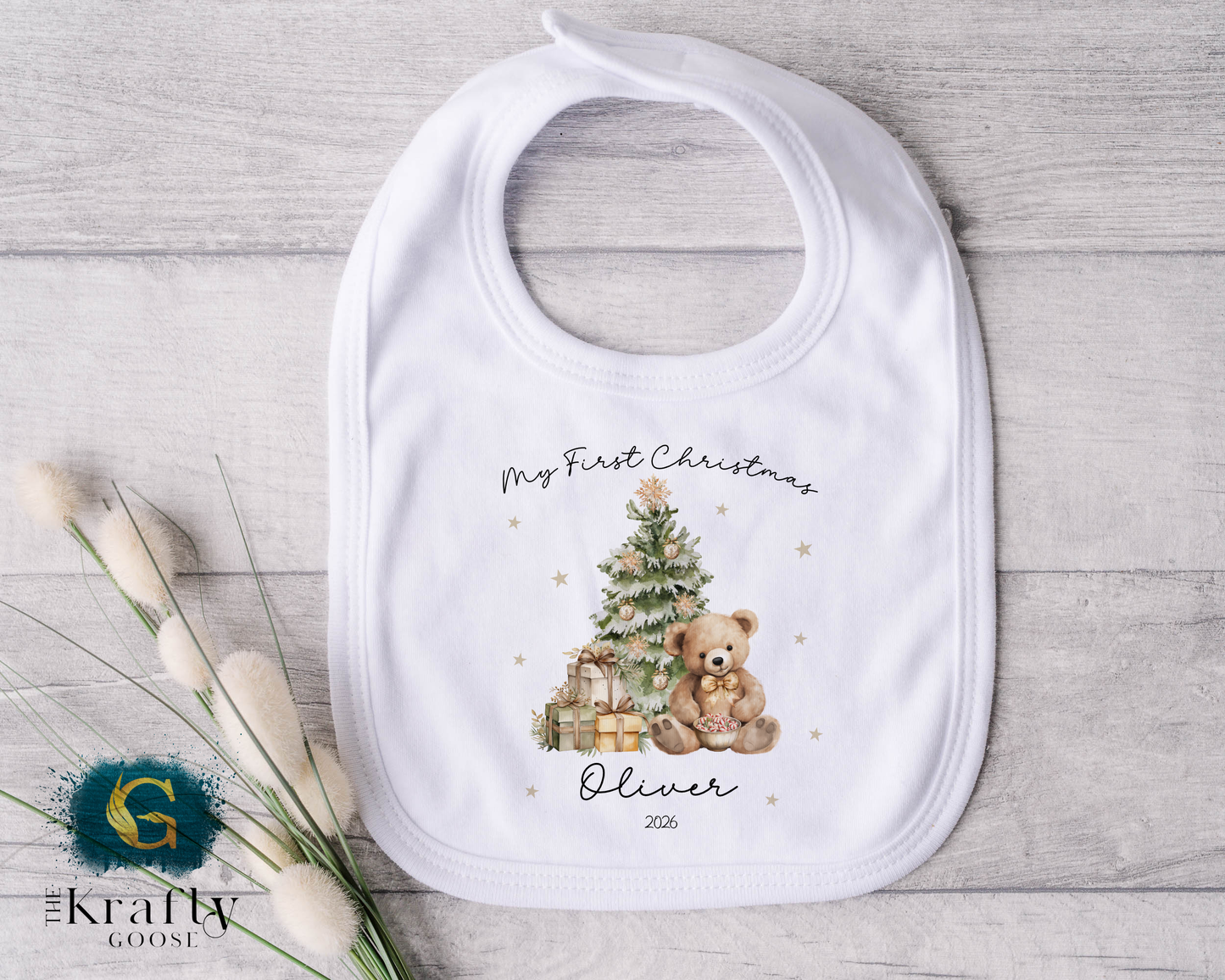 Teddy Bear Christmas Tree Design - My First Christmas
