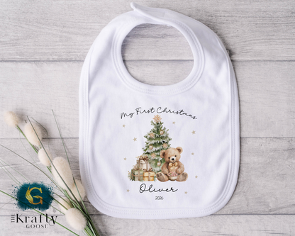 Teddy Bear Christmas Tree Design - My First Christmas