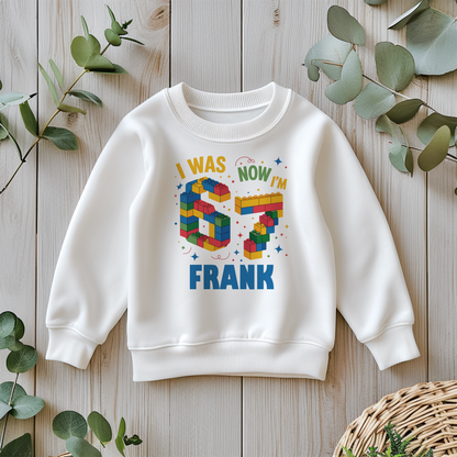 I Was 6 Now I'm 7 Birthday T-Shirt - Building Block Design