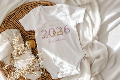Born in 2026 - Safari Design - Four Colours to Choose