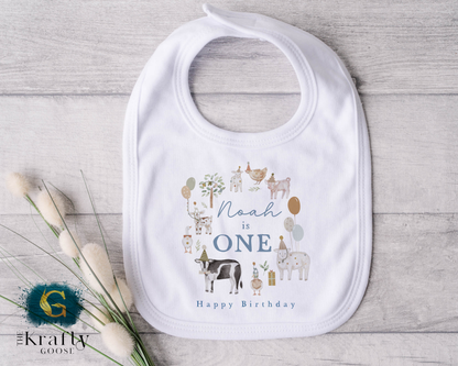 Farm Animals Birthday Outfit - T-Shirt, Sweatshirt, Baby Romper Vest Bib