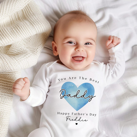 Father's Day Baby - Blue Heart Design