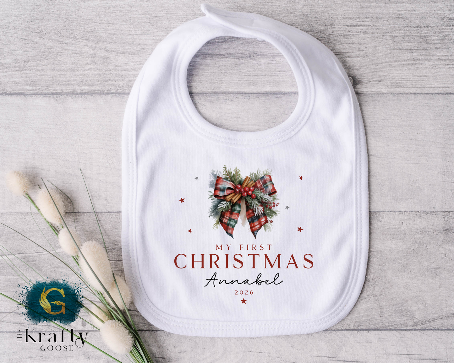 Tartan Bow - My First Christmas