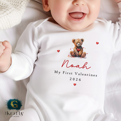 Vintage Bear - My First Valentines