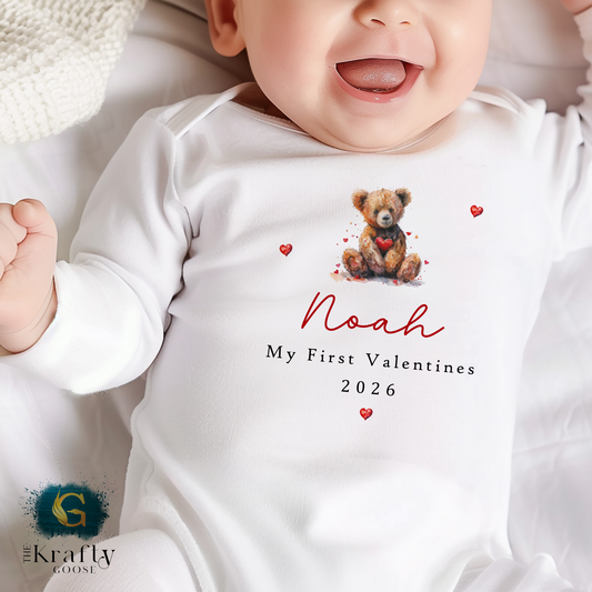 Vintage Bear - My First Valentines