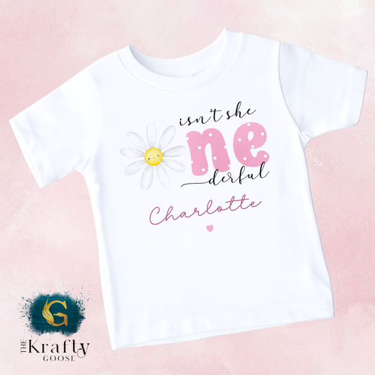 Isn't She ONE-derful Birthday - T-Shirt, Baby Outfit or Sweatshirt