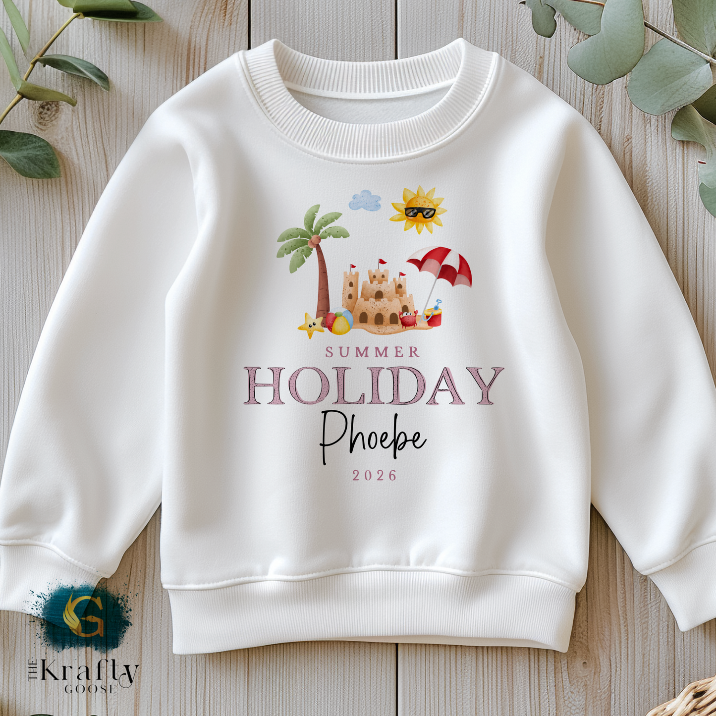 My First Holiday Pink Sandcastle - T-Shirt - Vest - Sleepsuit Romper - Sweater