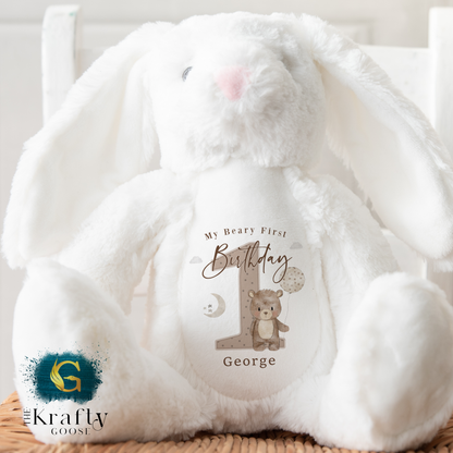 1st Birthday Bunny - Beary 1st Birthday Bear
