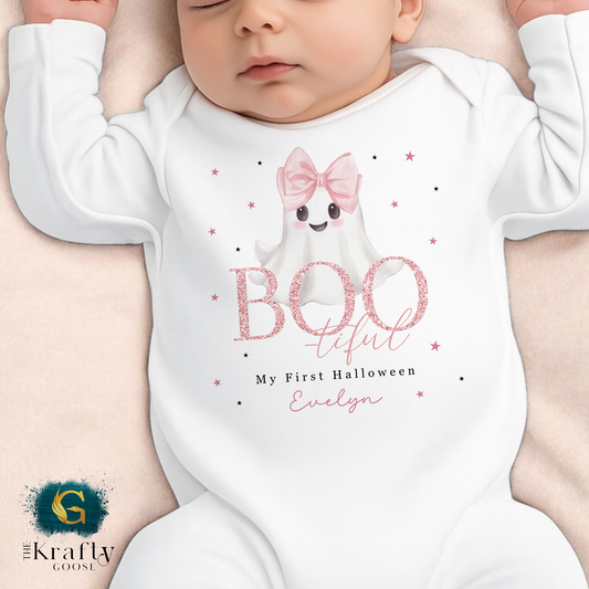 First Halloween - Boo-tiful Pink Ghost