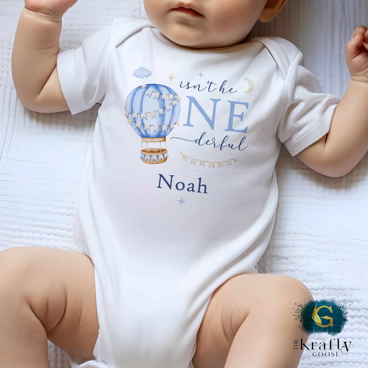 Isn't He ONE-derful Birthday Blue - T-Shirt, Baby Outfit or Sweatshirt