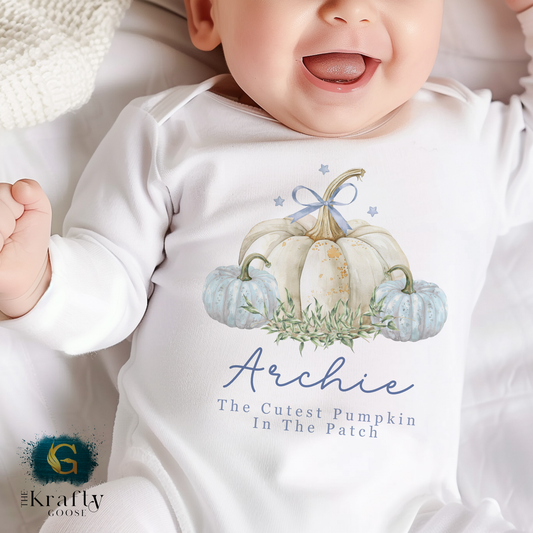 Pumpkin in the Patch - Blue Design