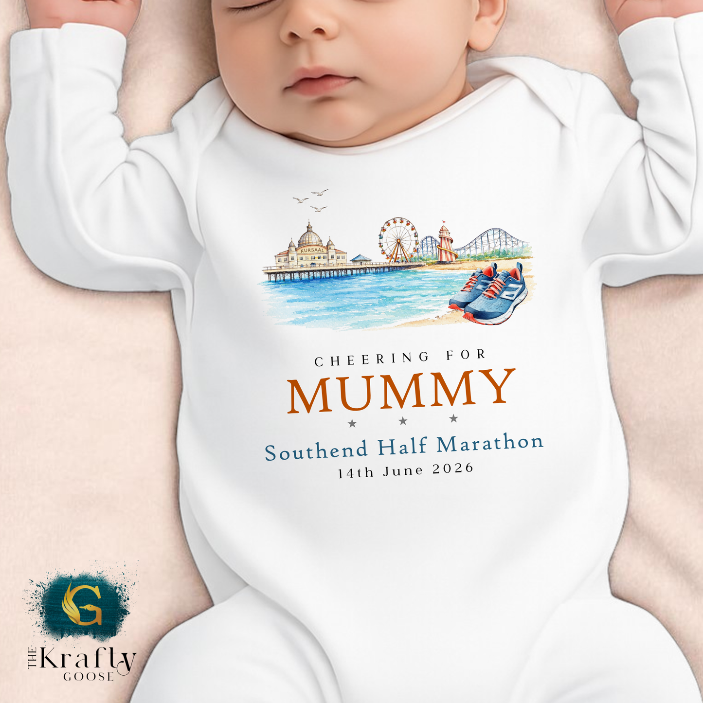 Southend Half Marathon Supporters Sleepsuit Romper - T-Shirt - Vest - Sweater