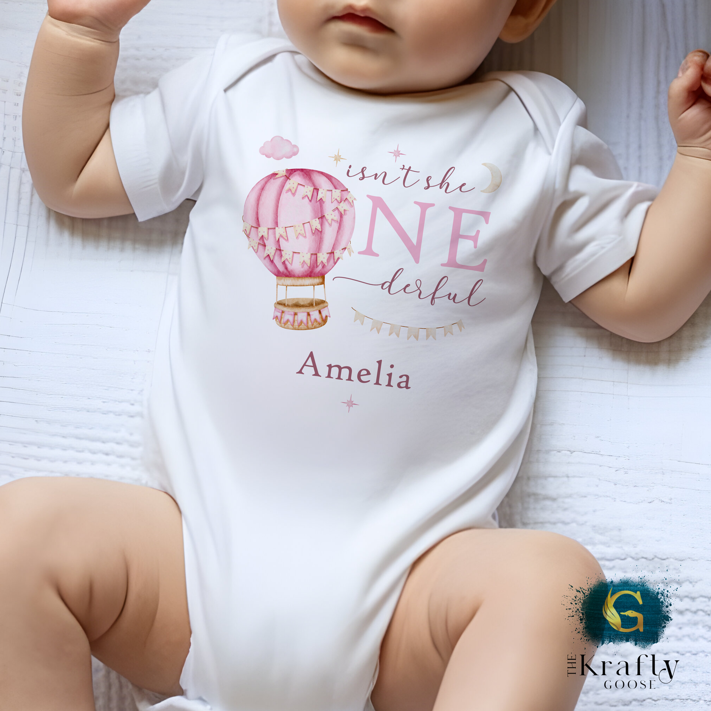 Isn't She ONE-derful Birthday Pink - T-Shirt, Baby Outfit or Sweatshirt