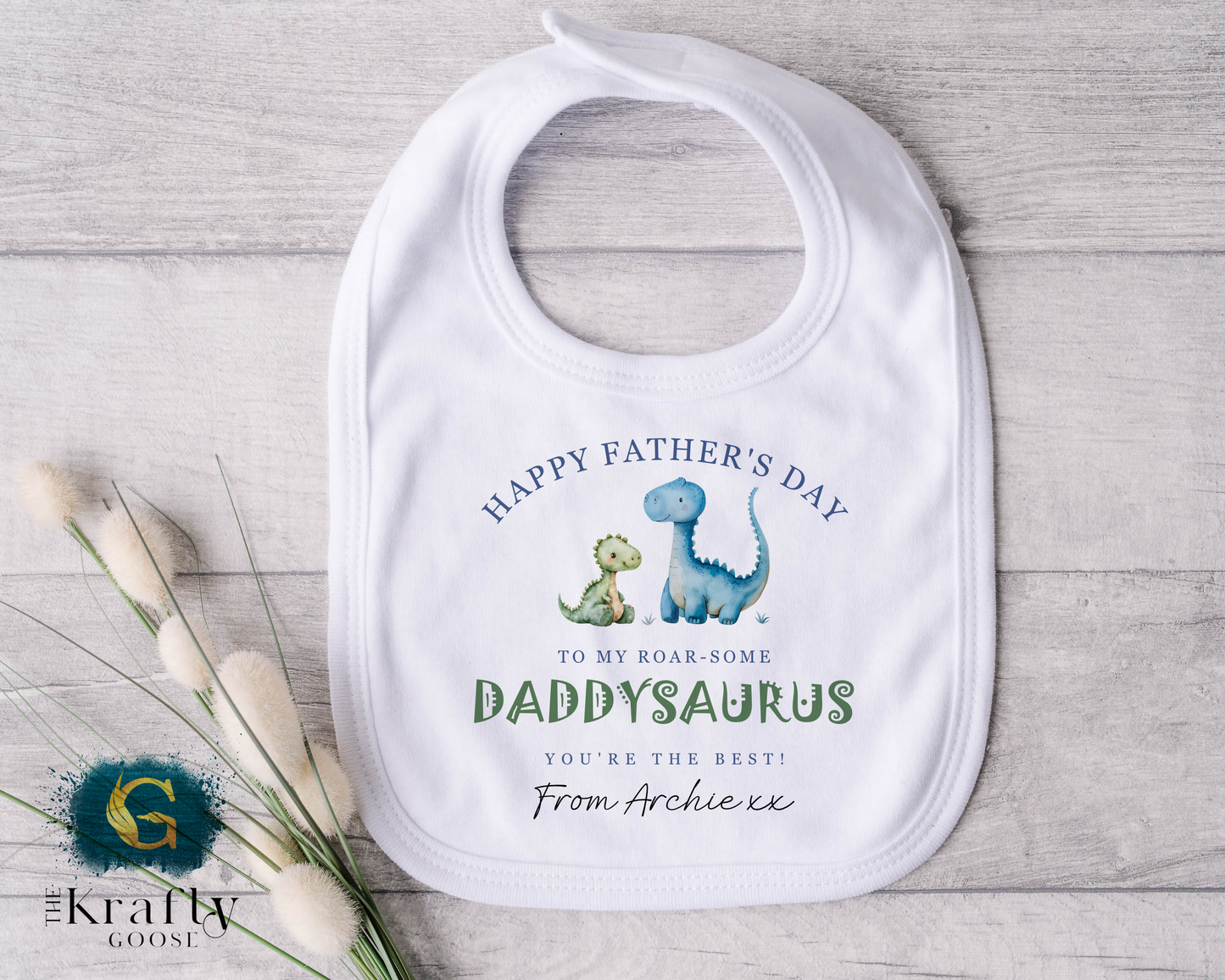 Happy Fathers Day Daddysaurus - T-Shirt - Vest - Sleepsuit Romper - Sweater