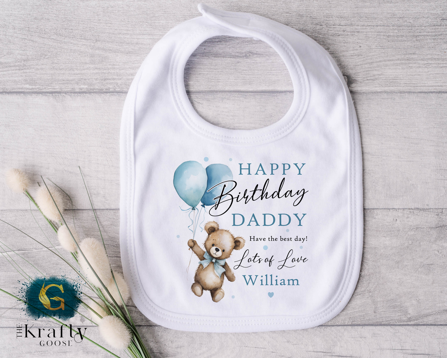 Happy Birthday Daddy - Teddy Bear - T-Shirt - Vest - Sleepsuit Romper