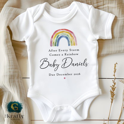 After Every Storm Comes a Rainbow Baby Outfit