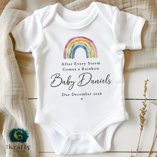 After Every Storm Comes a Rainbow Baby Outfit