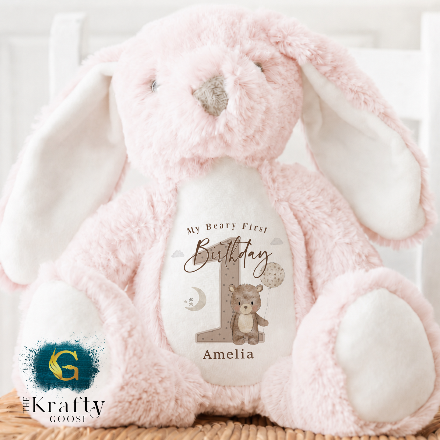 1st Birthday Bunny - Beary 1st Birthday Bear