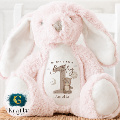 1st Birthday Bunny - Beary 1st Birthday Bear