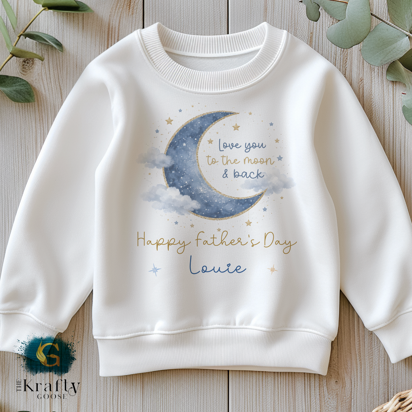 To The Moon and Back - Blue - T-Shirt - Vest - Sleepsuit Romper - Sweater