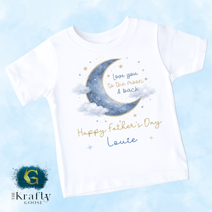 To The Moon and Back - Blue - T-Shirt - Vest - Sleepsuit Romper - Sweater