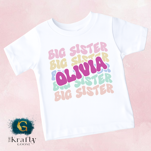 Big Sister Retro Wavy - T-Shirt or Sweater