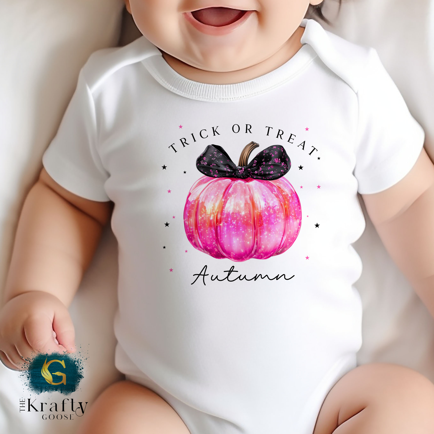 Pink Pumpkin Baby Outfit