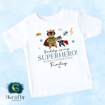 Daddy is my Superhero - T-Shirt - Vest - Sleepsuit Romper