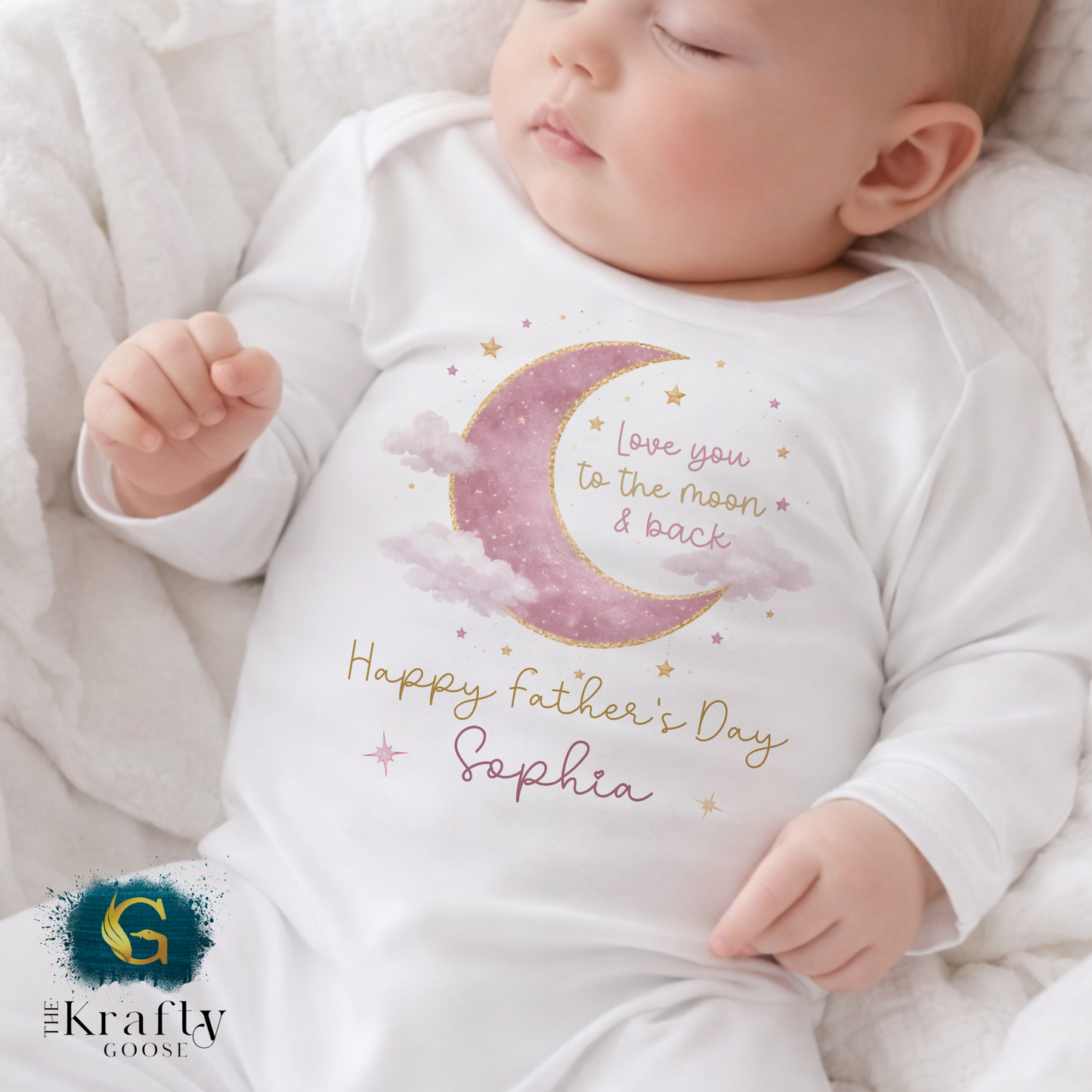 To The Moon and Back - Pink - T-Shirt - Vest - Sleepsuit Romper - Sweater