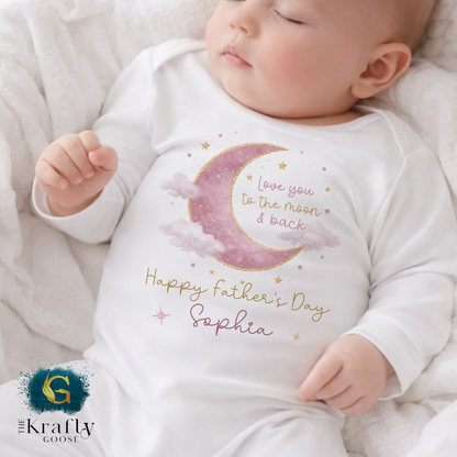 To The Moon and Back - Pink - T-Shirt - Vest - Sleepsuit Romper - Sweater