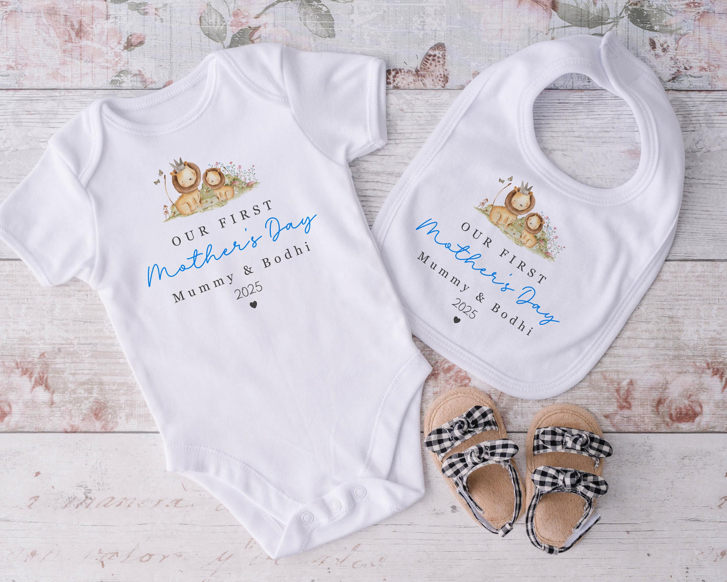 First Mother's Day Baby Vest - Elephants