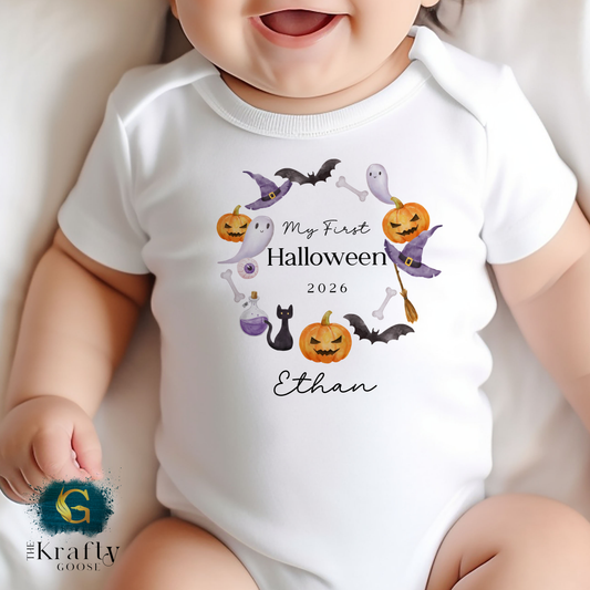First Halloween - Cute Wreath Design