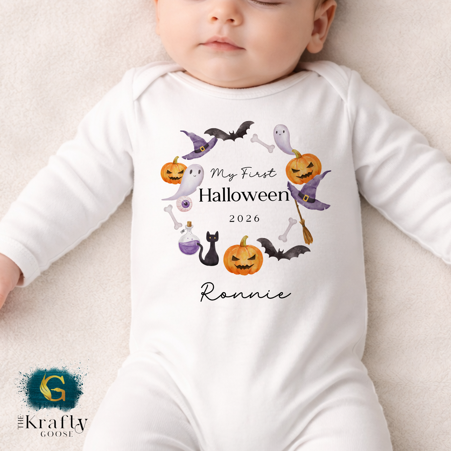 First Halloween - Cute Wreath Design