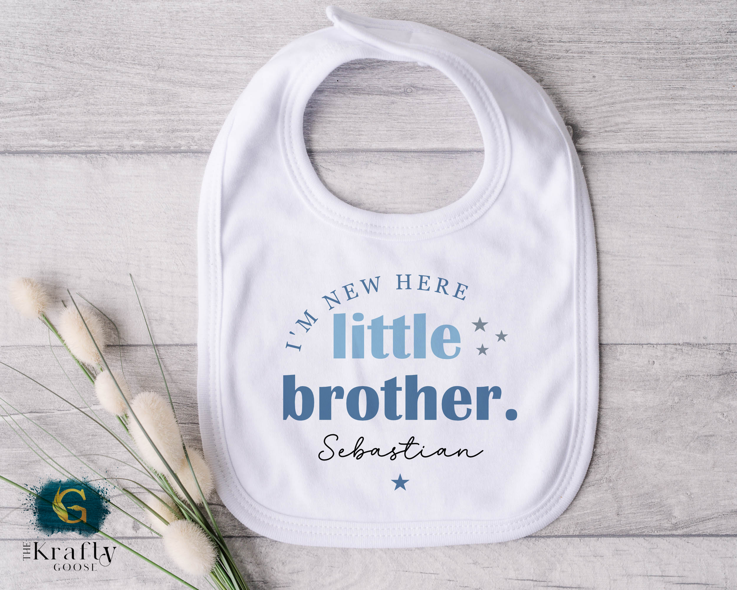 Little Brother - I'm New Here - Sleepsuit Romper - Vest - Bib