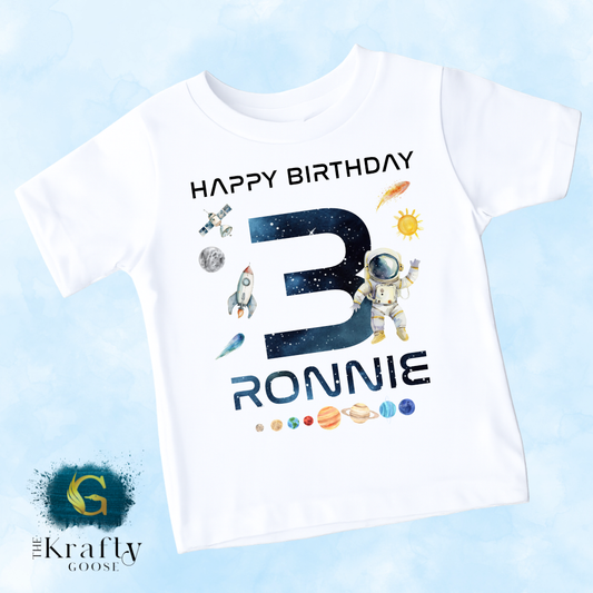 Space Birthday T-Shirt - Any Number