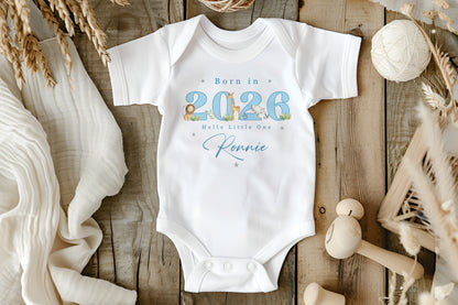 Born in 2026 - Blue Safari Jungle Design