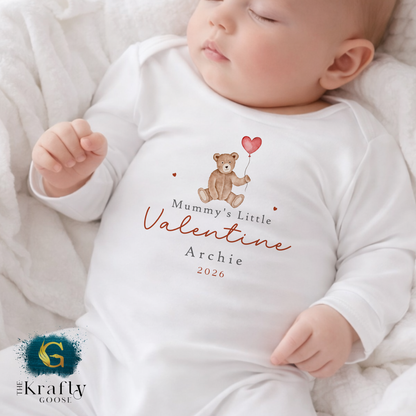 Little Valentine - Bear and Balloon Design