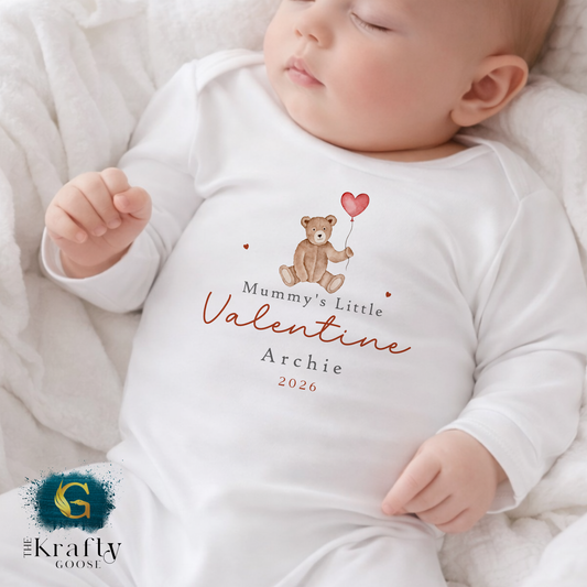 Little Valentine - Bear and Balloon Design