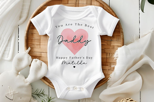 Father's Day Baby - Pink Heart Design