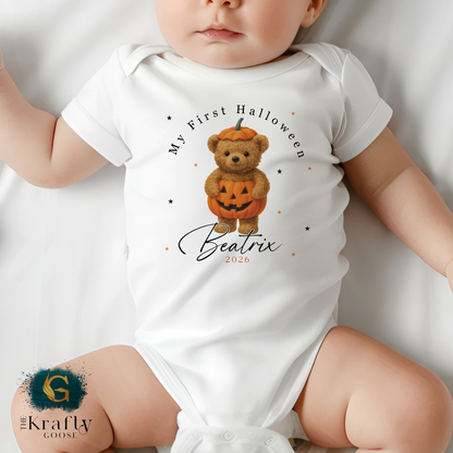 First Halloween - Pumpkin Bear Design